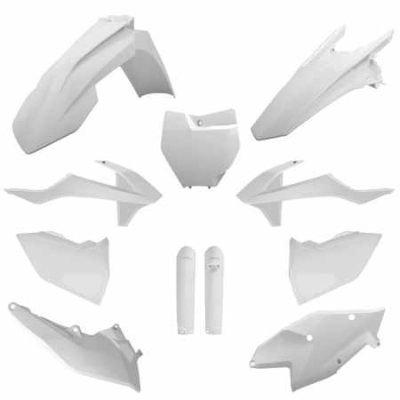 Piese moto - Kit plastice POLISPORT 91453 White KTM