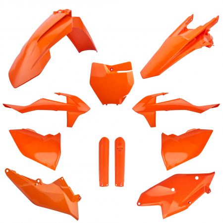 Piese moto - Kit plastice POLISPORT 91455 Orange KTM 16