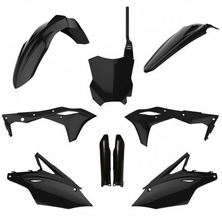 Piese moto - Kit plastice POLISPORT 91491 Negru