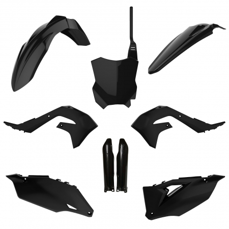 Piese moto - Kit plastice POLISPORT 91496 Negru