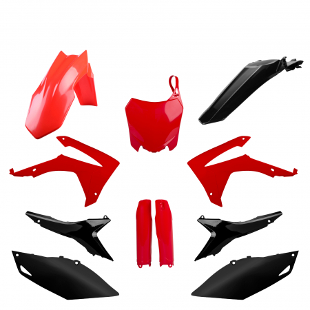 Piese moto - Kit plastice POLISPORT 91533 red cr05/black