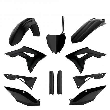 Piese moto - Kit plastice POLISPORT 91536 Negru