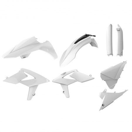 Piese moto - Kit plastice POLISPORT 91550 Alb