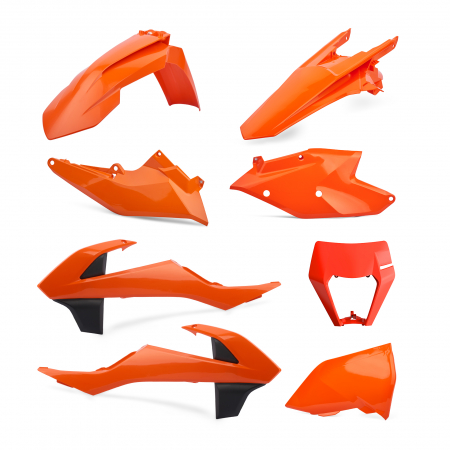Piese moto - Kit plastice POLISPORT 91584 Enduro Portocaliu