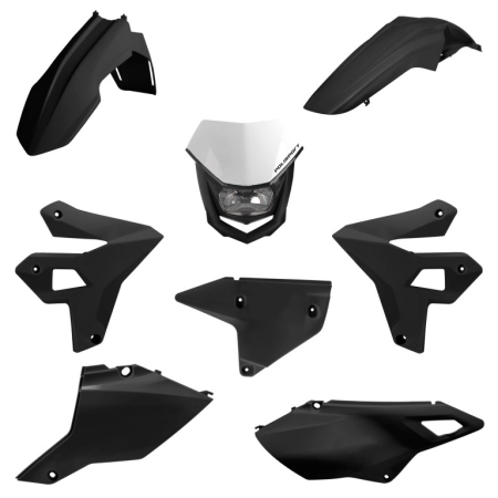Piese moto - Kit plastice POLISPORT 91591 restyling Negru