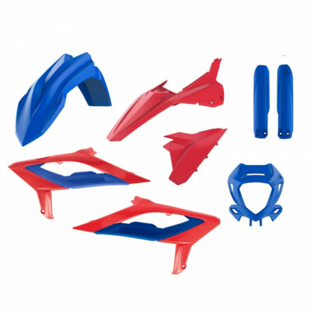 Piese moto - Kit plastice POLISPORT 91592 Blue / Red