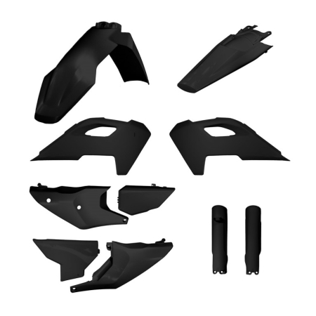 Piese moto - Kit plastice POLISPORT 91627 Negru