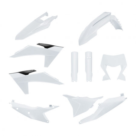 Piese moto - Kit plastice POLISPORT 91640 Alb