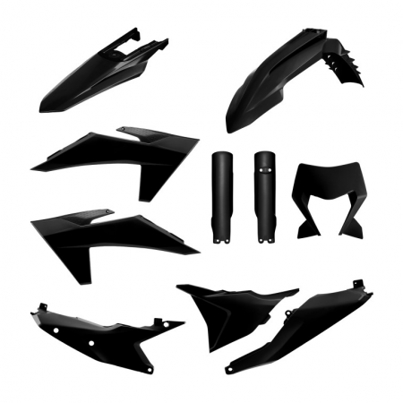 Piese moto - Kit plastice POLISPORT 91641 Negru