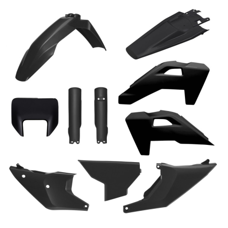 Piese moto - Kit plastice POLISPORT 91662 Negru