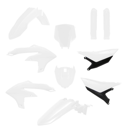 Piese moto - Kit plastice POLISPORT 91666 Alb