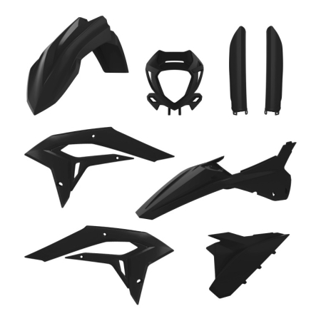 Piese moto - Kit plastice POLISPORT 91668 Negru