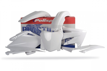 Piese moto - Kit plastice POLISPORT Alb