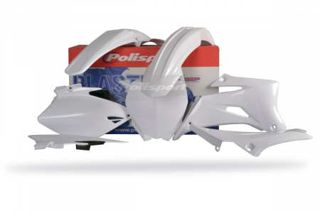 Piese moto - Kit plastice POLISPORT Alb
