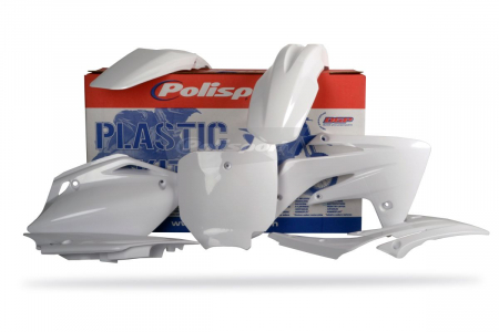 Piese moto - Kit plastice POLISPORT Alb