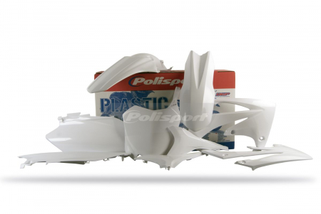 Piese moto - Kit plastice POLISPORT Alb