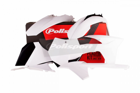 Piese moto - Kit plastice POLISPORT Alb