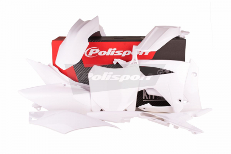 Piese moto - Kit plastice POLISPORT Alb