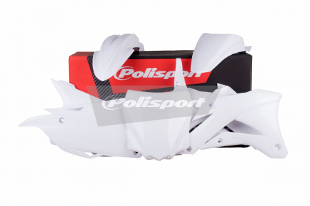 Piese moto - Kit plastice POLISPORT Alb
