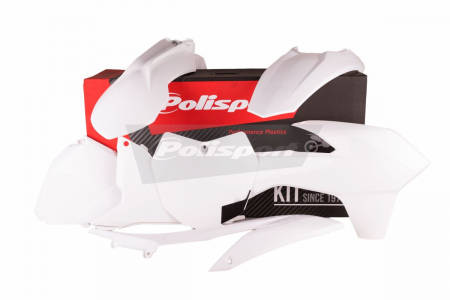 Piese moto - Kit plastice POLISPORT Alb