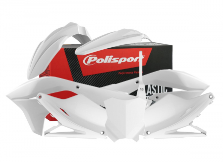 Piese moto - Kit plastice POLISPORT Alb