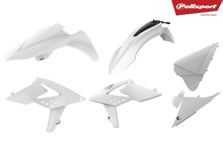 Piese moto - Kit plastice POLISPORT Alb