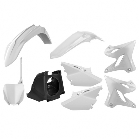 Piese moto - Kit plastice POLISPORT Alb