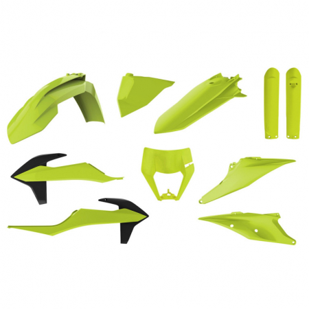 Piese moto - Kit plastice POLISPORT Flo Yellow