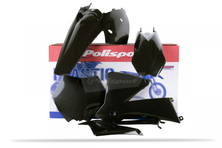 Piese moto - Kit plastice POLISPORT Negru