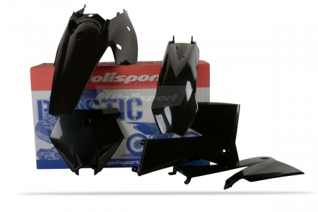 Piese moto - Kit plastice POLISPORT Negru