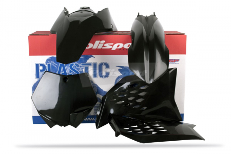 Piese moto - Kit plastice POLISPORT Negru