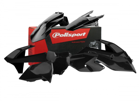 Piese moto - Kit plastice POLISPORT Negru