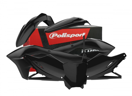 Piese moto - Kit plastice POLISPORT Negru