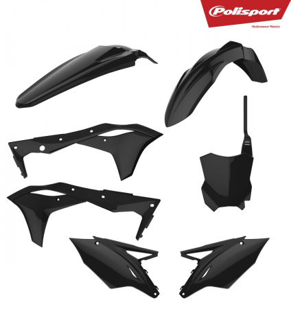 Piese moto - Kit plastice POLISPORT Negru