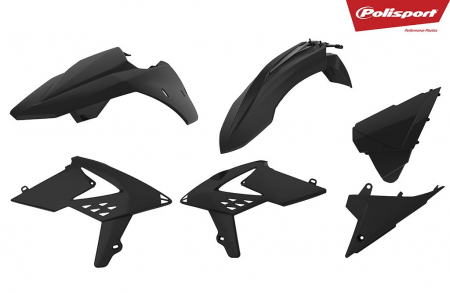 Piese moto - Kit plastice POLISPORT Negru