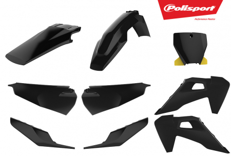 Piese moto - Kit plastice POLISPORT Negru