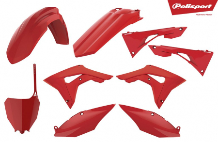 Piese moto - Kit plastice POLISPORT red CR 04