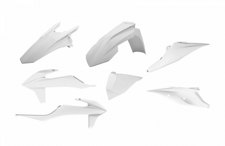 Piese moto - Kit plastice POLISPORT white KTM 2020