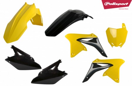 Piese moto - Kit plastice POLISPORT yellow/black