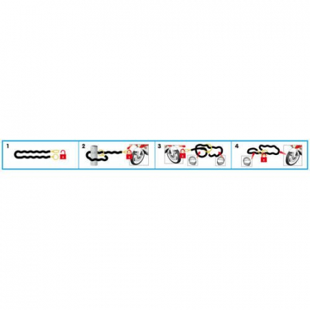 Lant antifurt cu lacat Lampa C-Lock 150R [5]