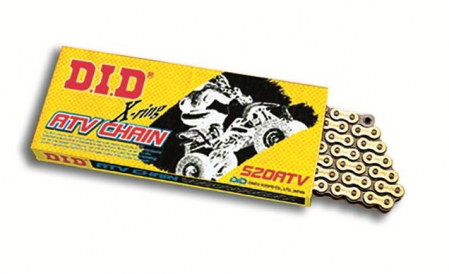 Piese moto - Lant X-Ring ATV D.I.D Chain 520ATV 98 zale auriu/negru