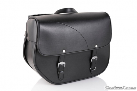 Piese moto - Leather saddlebag CUSTOMACCES SANT LOUIS AP0010N Negru stanga