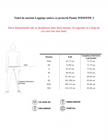Leggings unisex cu protectii Pando UHMWPE 3 [1]