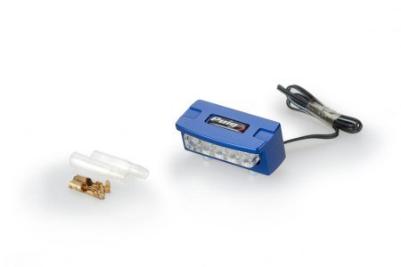 Piese moto - Licence support light PUIG FLASH 4136A Albastru alu with LEDs