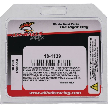 Master Cylinder Rebuild Kit All Balls Racing 18-1139 [3]