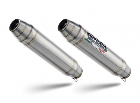 Piese moto - Mid-full system exhaust GPR DEEPTONE D.52.DE Brushed Stainless steel including removable db killer