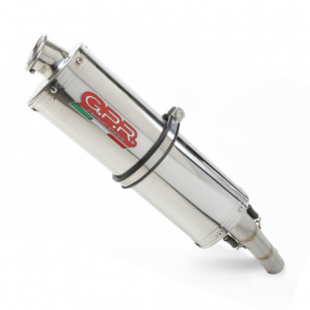 Piese moto - Mid-full system exhaust GPR TRIOVAL S.15.TRI Polished Stainless Steel including removable db killer