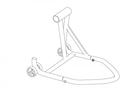 Piese moto - Motorcycle stand PUIG SIDE STAND 5849N Negru dreapta