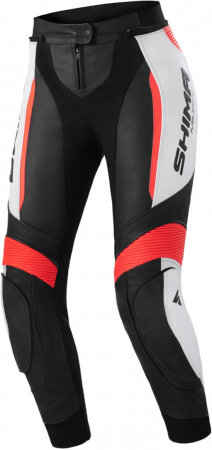 Piele - Pantaloni de piele SHIMA Miura 2.0 Lady, Rosu si Alb - lichidare stoc!