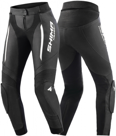Pantaloni de piele SHIMA Miura 2.0 Lady, Rosu si Alb - lichidare stoc! [2]